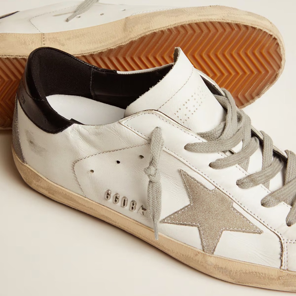 Golden Goose Women’s Superstar Sneakers with Black Heel Tab & Gray Suede - US 9 - Picture 3 of 16